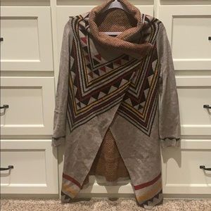 Aztec print cardigan